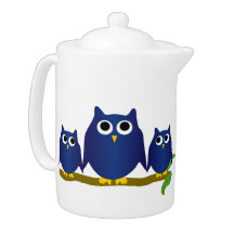 Blaue Eulen Design