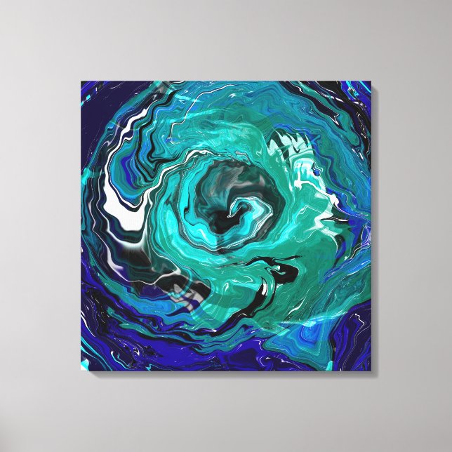 Blaue Ewigkeit | Abstrakte Kunst Leinwanddruck (Vorderseite)