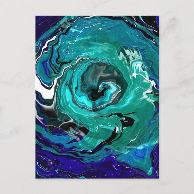 Blaue Ewigkeit | Abstrakte Kunst Postkarte (Vorderseite)