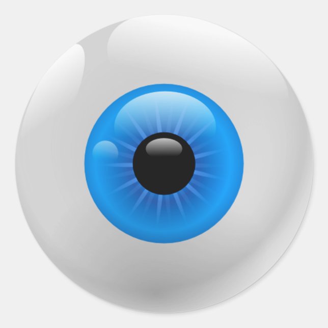 BLAUE EYBALL RUNDER AUFKLEBER (Vorderseite)