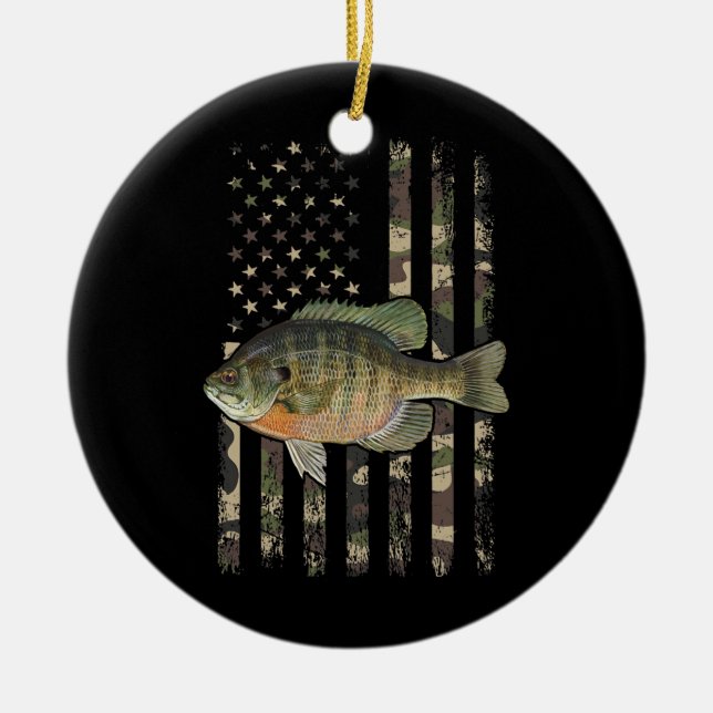 Blaue Fahne Keramik Ornament (Vorne)