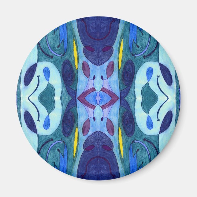 Blaue Fahnen Magnet (Vorne)