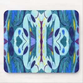 Blaue Fahnen Mousepad