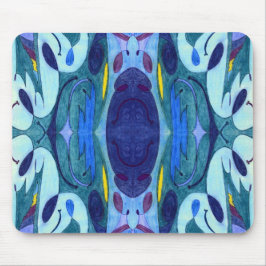 Blaue Fahnen Mousepad