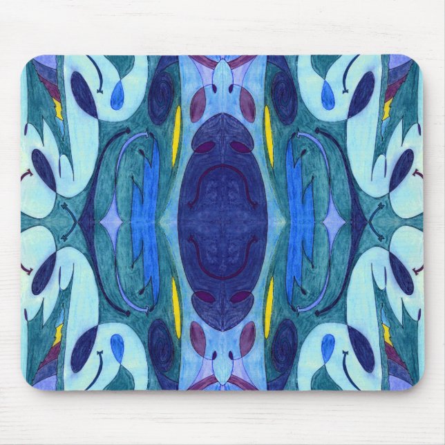 Blaue Fahnen Mousepad (Vorne)