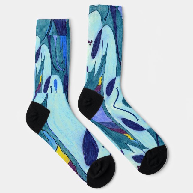 Blaue Fahnen Socken (Rechts)