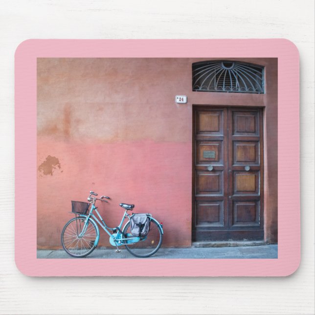 Blaue Fahrrad-Mausunterlage Mousepad (Vorne)