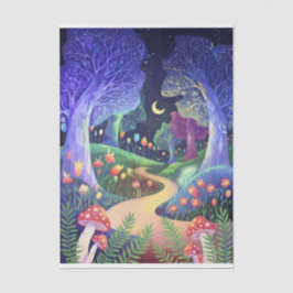 Blaue Fairyland-Waldlandfantasy, Seidenpapier