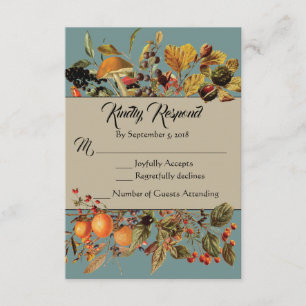 Blaue Fall-Laub UAWG-Karte RSVP Karte