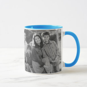 Blaue Familien-Fotos der Krawatten-Ananas-  mit Tasse