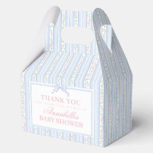 Blaue Fancy Floral Baby Shower Giebel Geschenk Geschenkschachtel