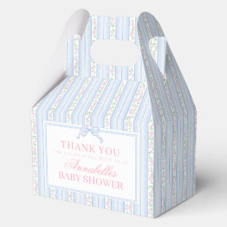 Blaue Fancy Floral Baby Shower Giebel Geschenk Geschenkschachtel