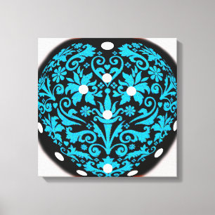 Blaue fancy Weltkunst Leinwanddruck