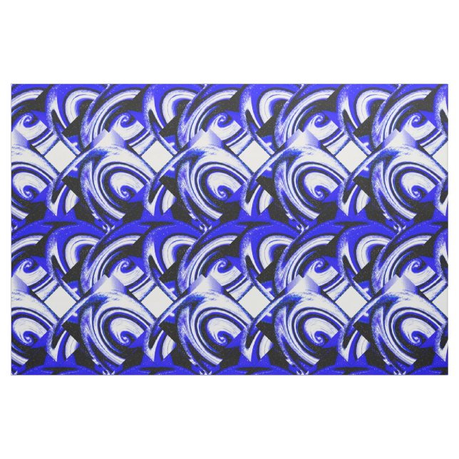 Blaue Fantasie Stoff (Fat Quarter (45,7 x 55,9 cm))