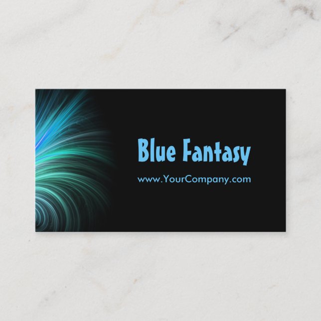 Blaue Fantasie-Visitenkarte Visitenkarte (Vorderseite)