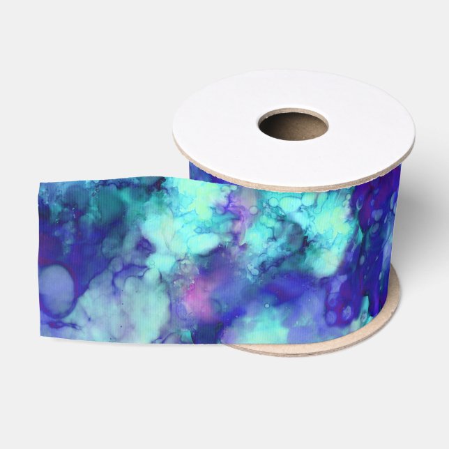 Blaue Fantasy Aquarellfarben: Ripsband (Spule)