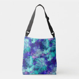 Blaue Fantasy Aquarellfarben: Tragetaschen Mit Langen Trägern