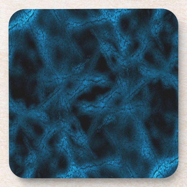 Blaue Fantasy-Muster Untersetzer (Vorderseite)
