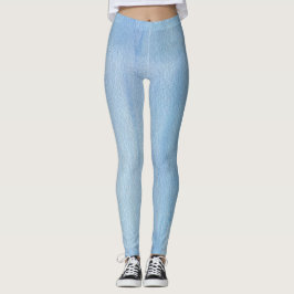 Blaue Farbe Abstrakt Leggings