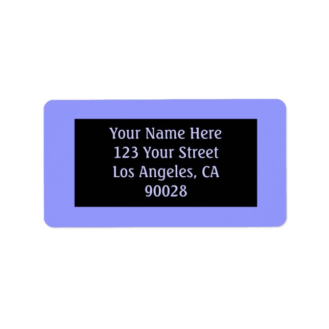 blaue Farbe Adressaufkleber (Vorne)