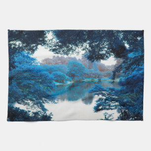 Blaue Farbe cool, einzigartige Natur, See Handtuch