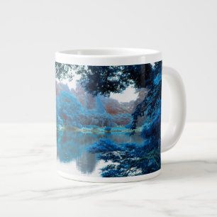 Blaue Farbe cool, einzigartige Natur, See Jumbo-Tasse