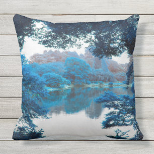 Blaue Farbe cool, einzigartige Natur, See Kissen
