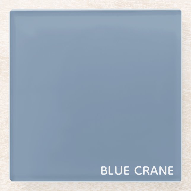 Blaue Farbe des Krans Glasuntersetzer (Vorderseite)