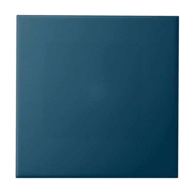 Blaue Farbe des tiefen Ozeans | #063e59 Fliese (Vorderseite)