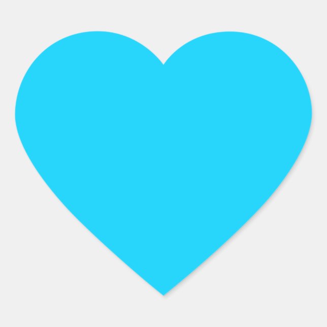 Blaue Farbe Herz-Aufkleber (Vorderseite)