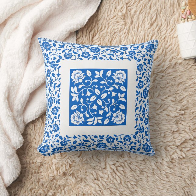 Blaue Farbe Kissen (Decke)