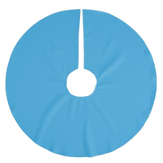 Blaue Farbe Polyester Weihnachtsbaumdecke (Vorderseite)
