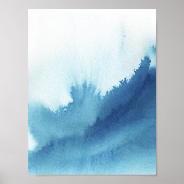 Blaue Farbe Poster (Vorne)