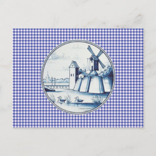 Blaue Farbe Postkarte