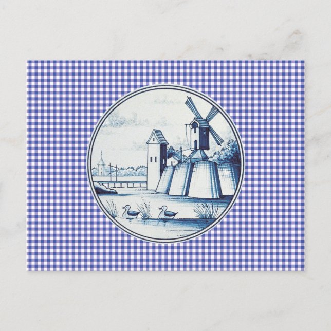 Blaue Farbe Postkarte (Vorderseite)