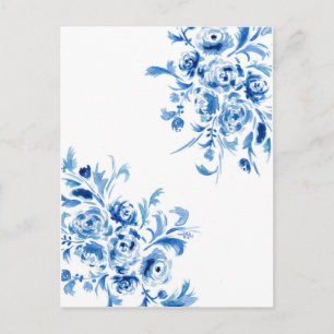 Blaue Farbe Postkarte