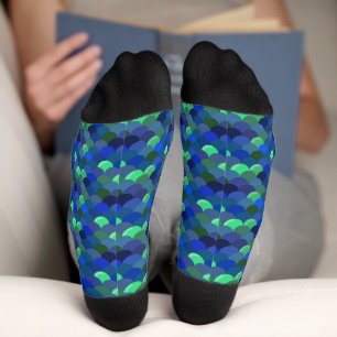 Blaue Farben mermade skin Socken