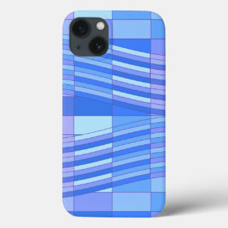 Blaue Farben Wavy-Rechtecke Case-Mate iPhone Hülle