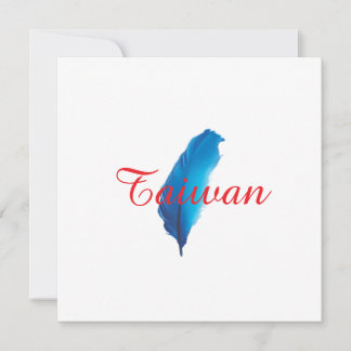 Blaue Feder Taiwan Karte Postkarte