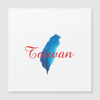 Blaue Feder Taiwan Karte Postkarte