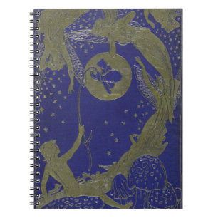 Blaue feenhafte Bucheinband-Fantasie-Märchen Notizblock