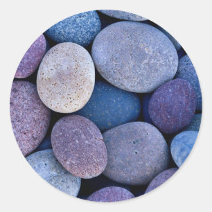 Blaue Felsen Runder Aufkleber