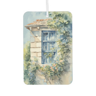 Blaue Fenstersteinmauer Cottage Reben Autolufterfrischer