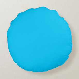 Blaue feste schlichte Farbe Rundes Kissen