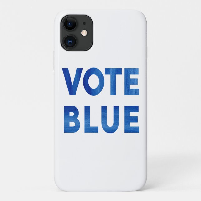 Blaue, fett blaue Aquarellfarbe Case-Mate iPhone Hülle (Rückseite)