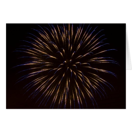 Blaue Feuerwerks-Explosion Karte