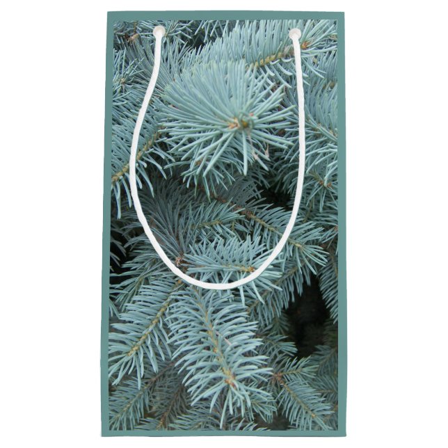 Blaue Fichtengraue Geschenktasche Kleine Geschenktüte (Vorderseite)