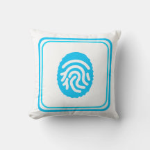 Blaue Fingerabdruck-Biometriesicherheit