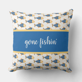 Blaue Fische, gegangenes fishin', niedlich für Kissen