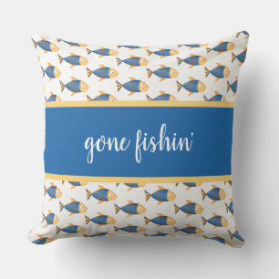 Blaue Fische, gegangenes fishin', niedlich für Kissen